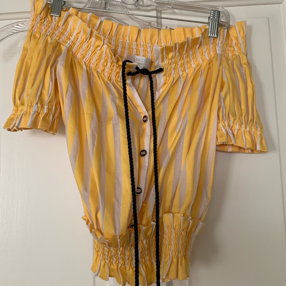 Caroline Constas off the shoulder top